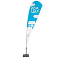 15' Streamline Tear Drop Sail Sign Kit Single-Sided w/Scissor Base